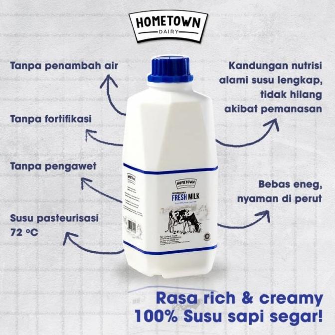 

[COD] Hometown Fresh Milk Susu Segar 2L Grab/Gojek only [COD]