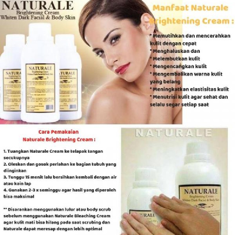 PEMUTIH BADAN PERMANEN NATURALE BLEACHING CREAM 250GR ORIGINAL BPOM BLEACHING BADAN BLICING PERAWATAN TUBUH