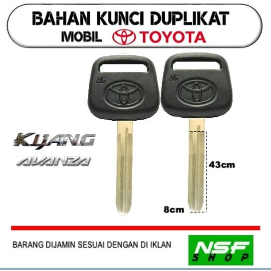 Order Langsung Kunci Duplikat AVANZA, KIJANG / Kunci TOYOTA / Gagang Karet Berkualitas