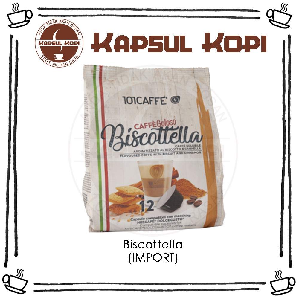 

Biscottella Kapsul Kopi Impor Dolce Gusto Compatible Coffee Capsule