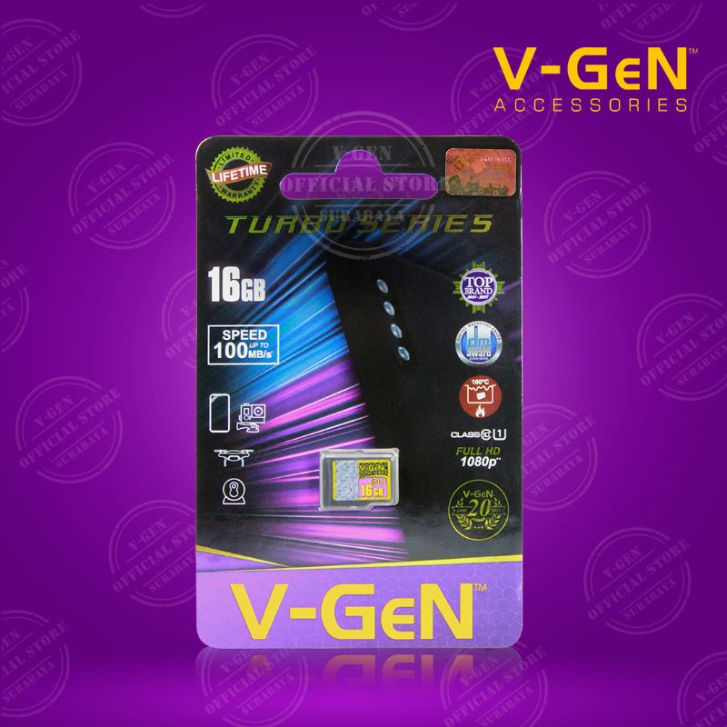 MICRO SD V-GeN 16GB Class 10/ Turbo Non Adaptor V-GeN