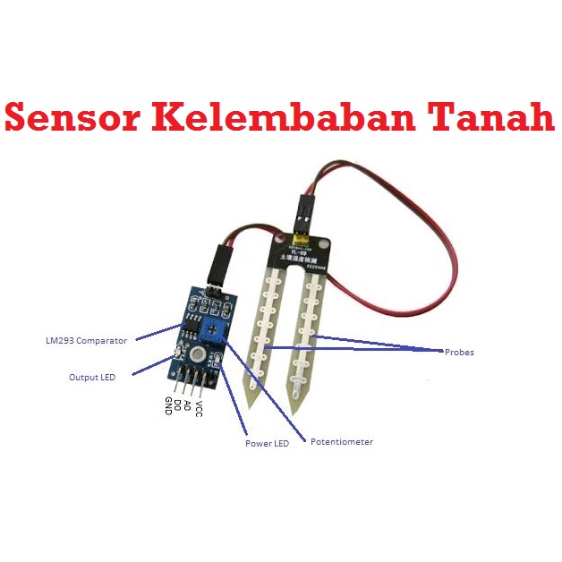 [HAEBOT] Sensor Module Modul Kelembaban Tanah Soil Moisture Arduinoo Kadar Air Tanaman Mikrokontroller Pendeteksi Digital Basah