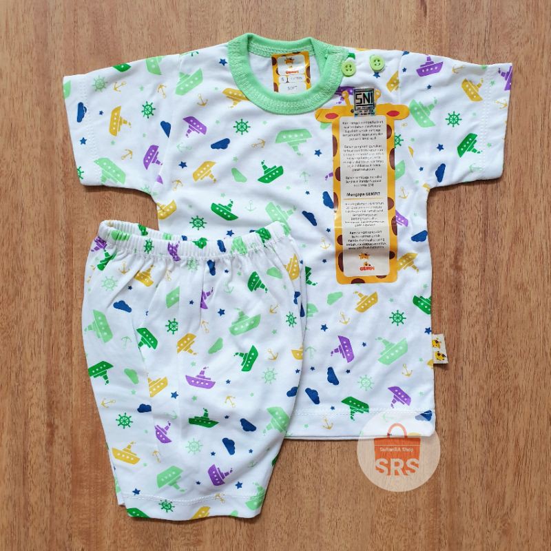 Baju Bayi Kodok Balon Mom Gift Tangan Pendek 3-12 Bulan SNI / Baju Bayi Kodok OverAll MG