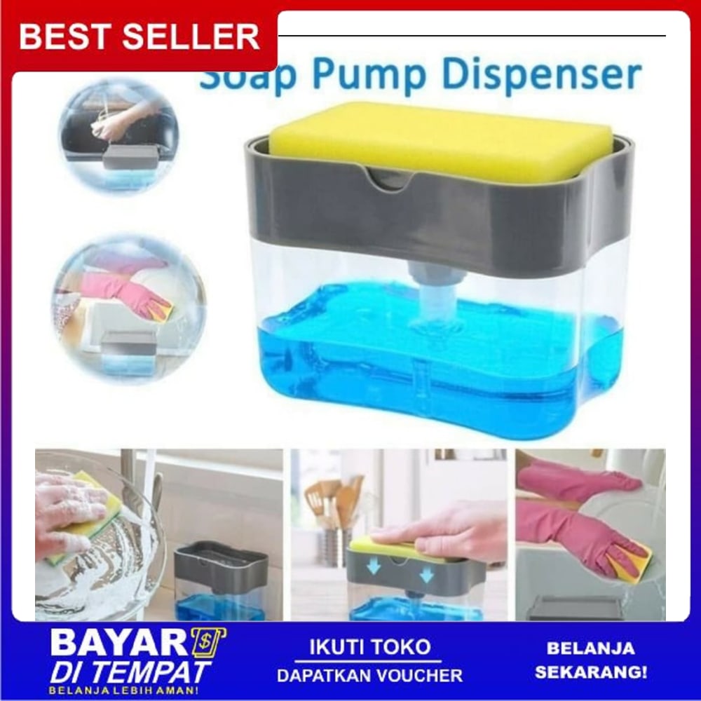 Soap Pump Holder Spons Dispenser Sabun untuk Peralatan Dapur Cuci Piring FF