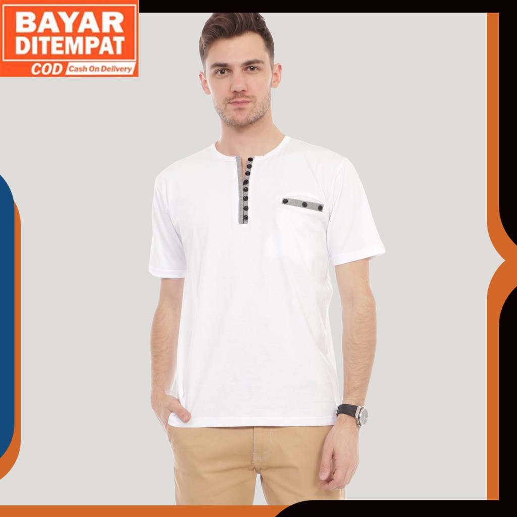 Baju Kaos Pria Astro Lengan Pendek Putih Polos Tersedia Ukuran S-M-L-XL-XXL