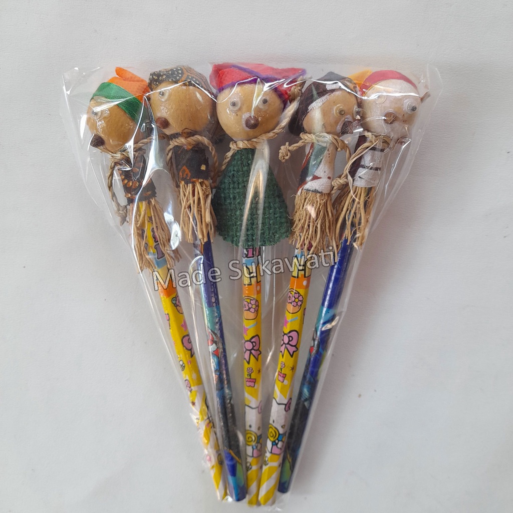 Kerajinan pensil variasi boneka pinokio isi 5pcs