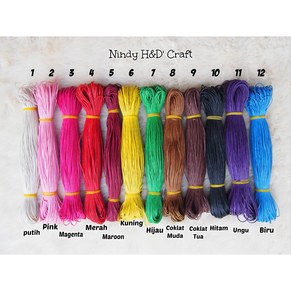 Tali Kulit Sintetis 1mm - Tali Kulit 1mm - Tali Kulit