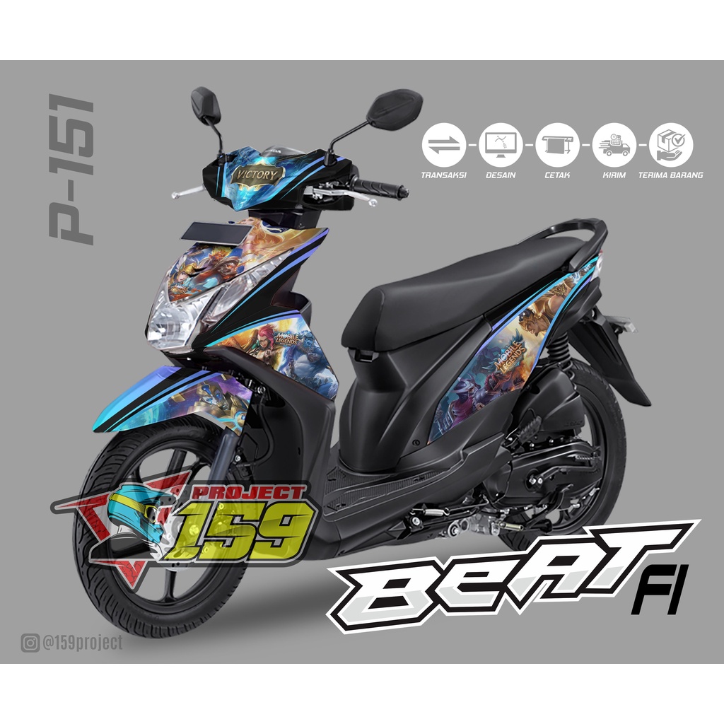 Stiker Motor Beat FI 2014 - P-151 Mobile Legends Livery