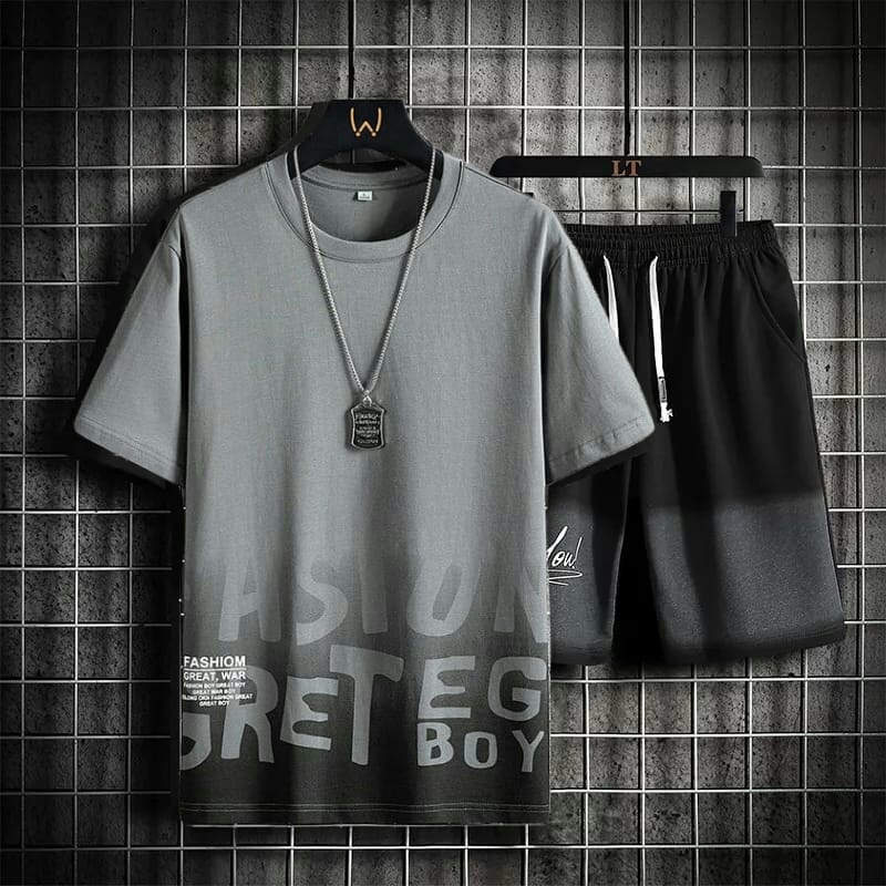 BISA COD// stelan pria terbaru size M|L,XL stelan pria keren baju&amp;celana 1 set fashion bandung stelan egboy - panteloni