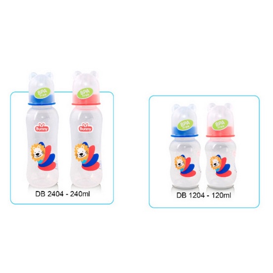 Morinz Lusty Bunny Feeding Bottle Botol Susu Reguler Dot Bulat Tanpa Gagang  60ml/ 120ml