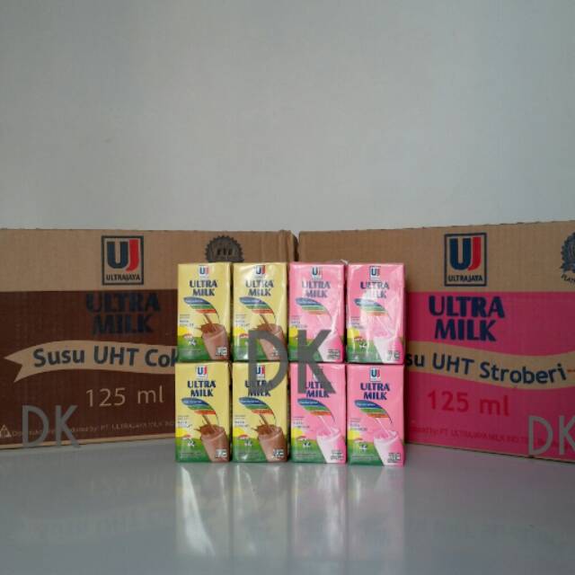 

susu uht ultra 125 ml per dus isi 40 pcs susu ultra 125