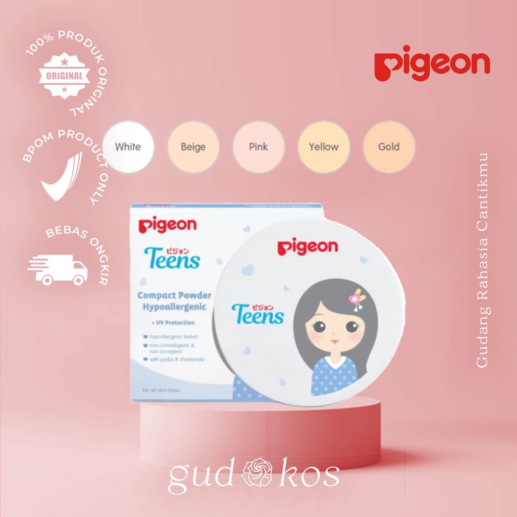 PIGEON Teens Compact Powder + UV Protection 14 Gr / Refill Bedak Padat Makeup Wajah