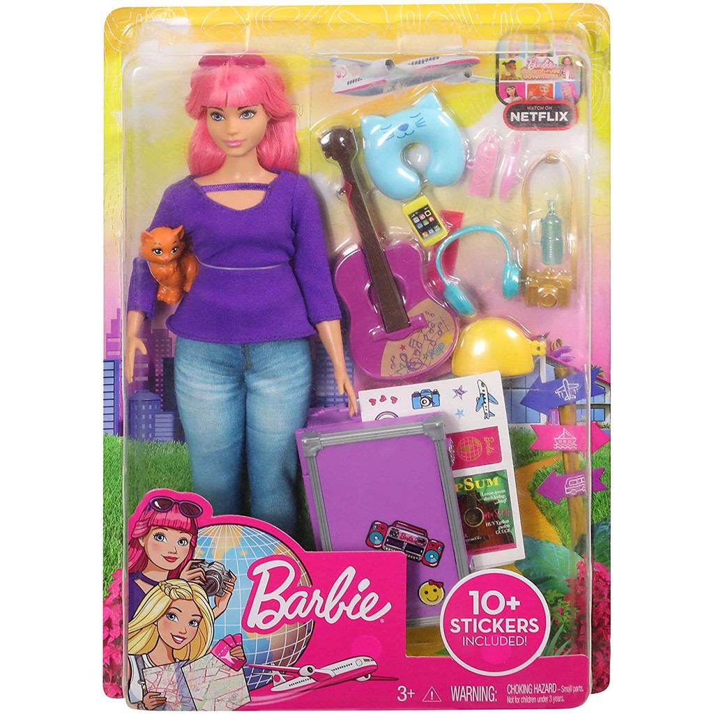 mattel barbie travel doll and accessories