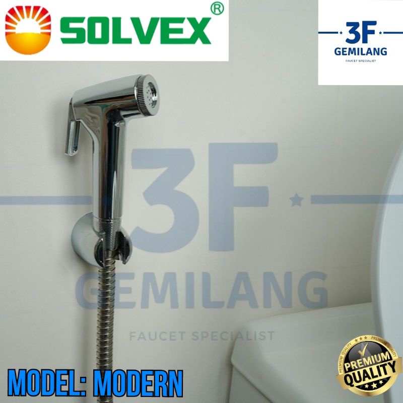 SOLVEX - JET SHOWER TOILET SET WARNA CHROME HIGH QUALITY