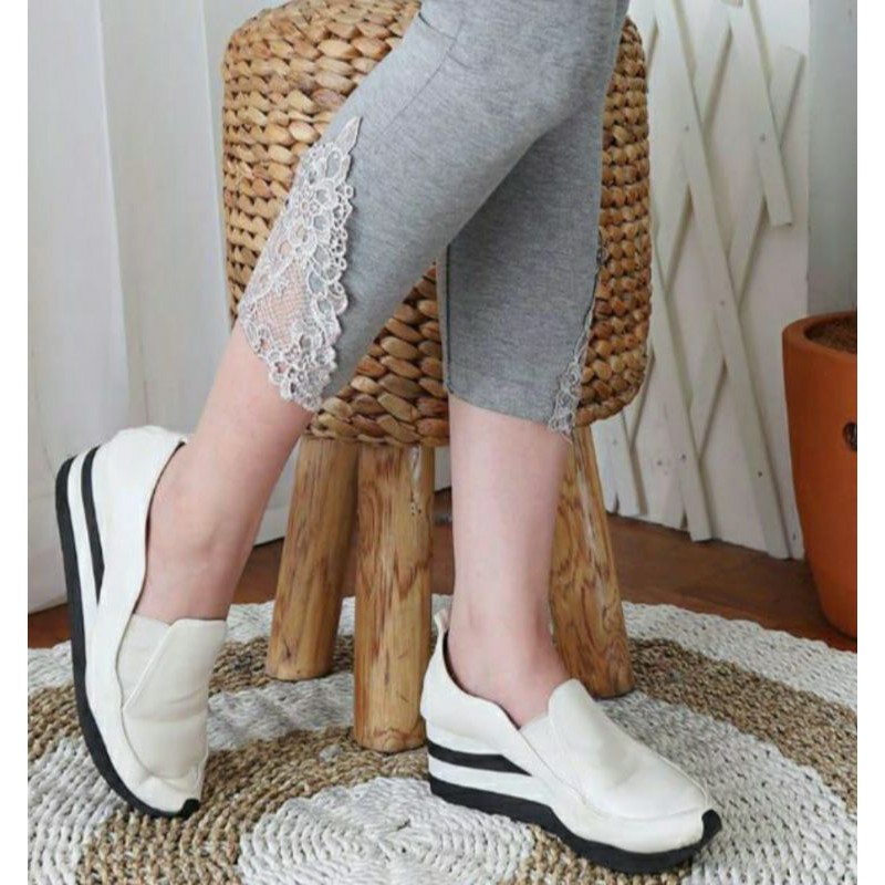 Celana Lejing 7/8  Celana Renda Leging Wanita