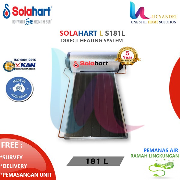 Solahart Direct Heating S 181 L | Pemanas Air Matahari