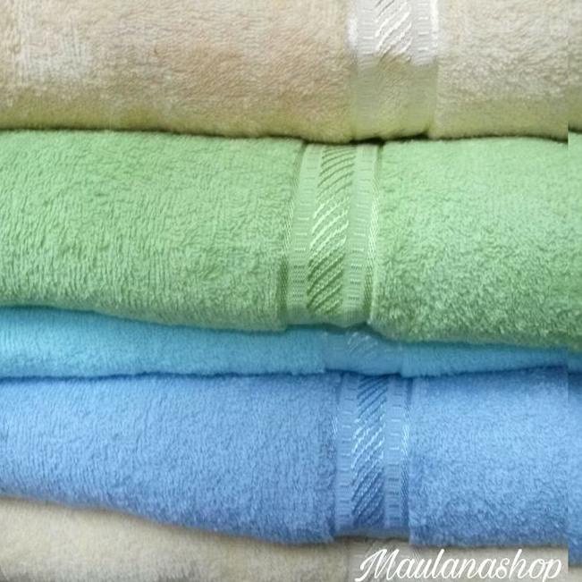 ☁ HANDUK MANDI / MERAH PUTIH / HANDUK / 100X50 / MURAH ➧