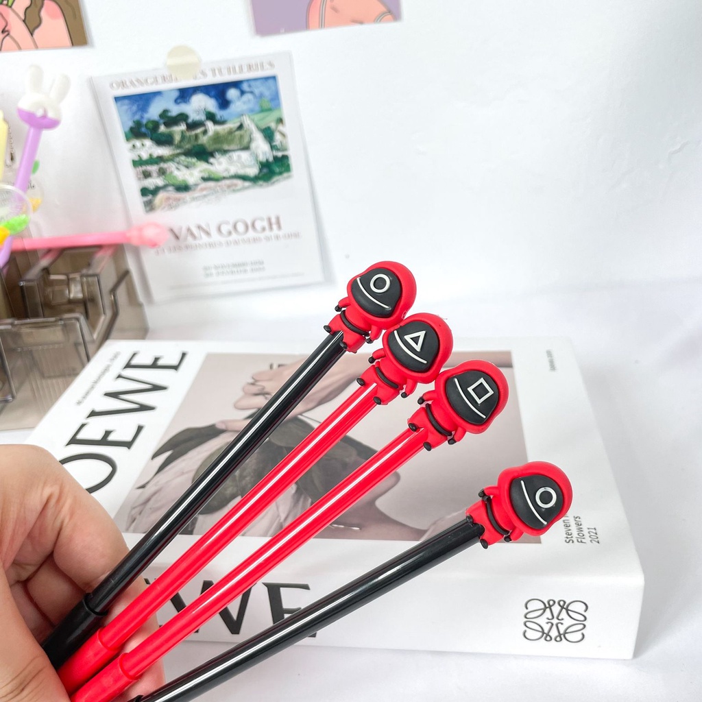 Pulpen Gel Squid Game film korean Ballpoint gel Squid Game kado unik souvenir alat stationery Murah Ready-2