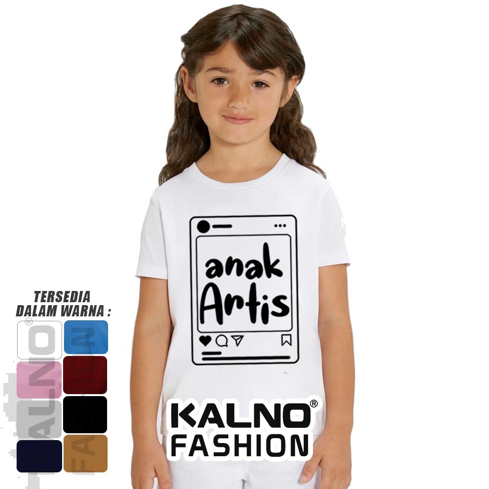 Atasan Anak cowok / cewek Print anak artis 175 - baju anak bahan katun polyester