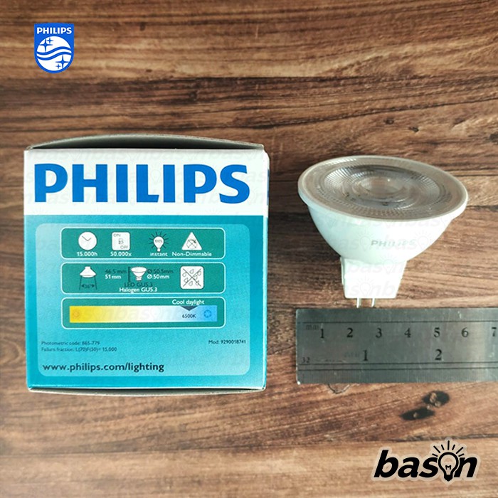 PHILIPS Essential LED MR16 4.5W 36D 100-240V - 3000K atau 6500K