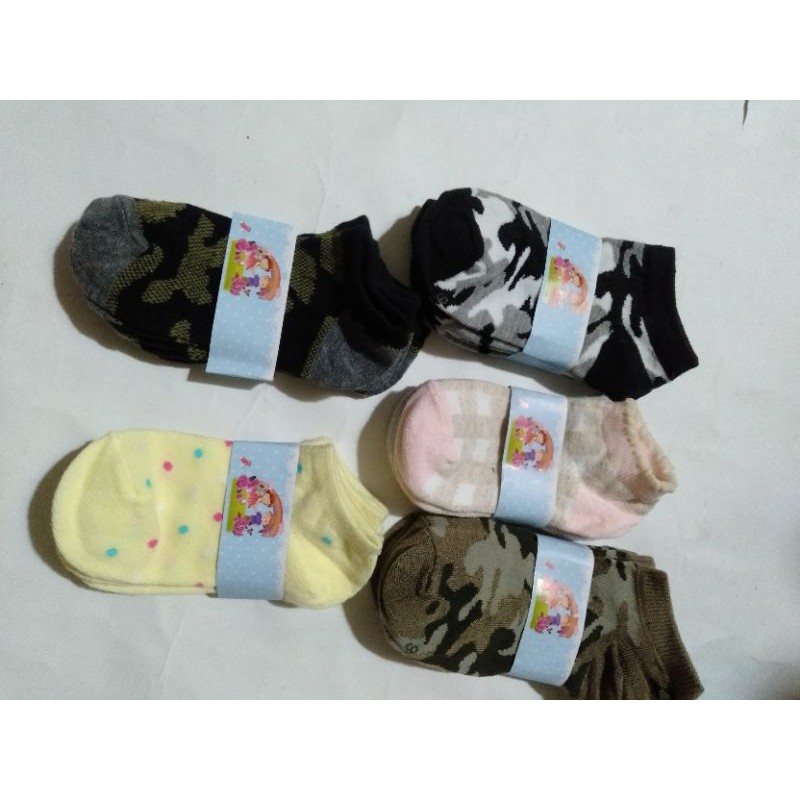 Mata kaki anak remaja motif cewek cowok (12 pasang)