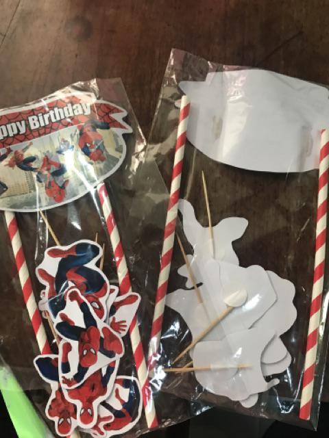 Hiasan Kue Cake Topper Birthday C1 Spiderman Isi 7