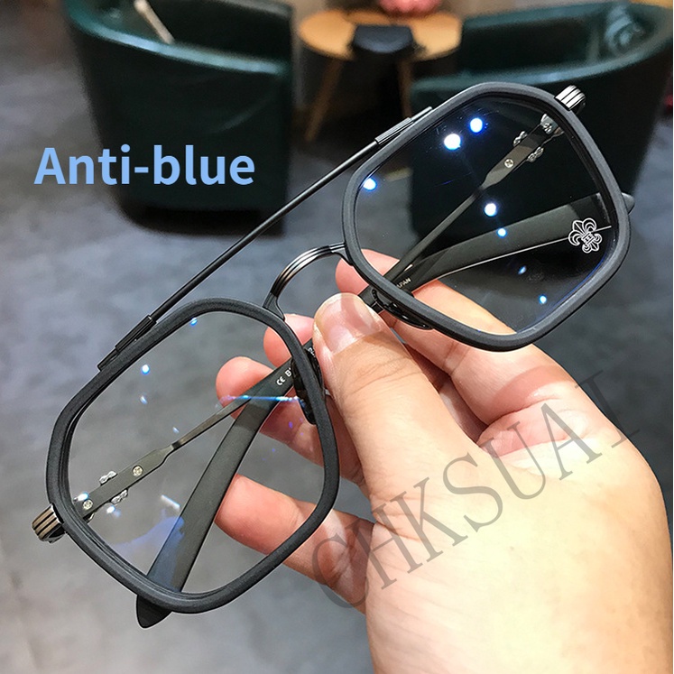 2022 Kacamata Photochromic Anti Radiasi Frame Kotak Bahan Metal Untuk Priawanita