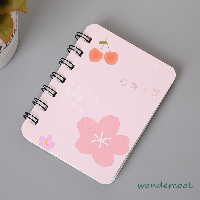 A7 Rollover Coil Buku Mahasiswa Saku Buku Kecil Mini Notebook Diary Portable Office Notepad-Won