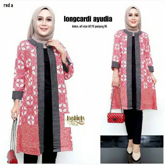 Long Cardi Ayudia Batik Wanita