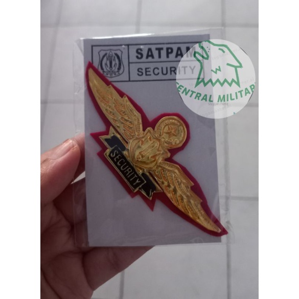 Pin Wing Security Kuning - Atribut Satpam Terbaru