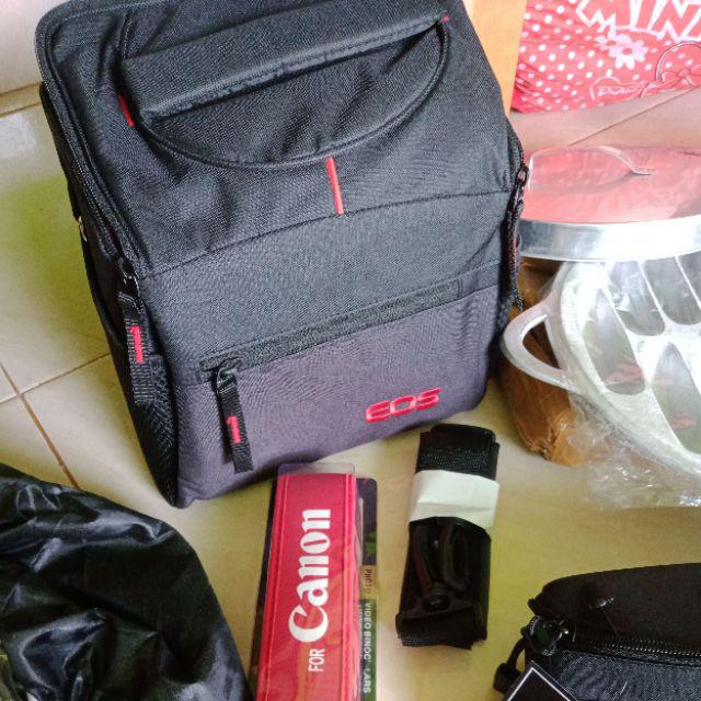 Tas Kamera DSLR Raincoat 2 Lensa Canon Nikon Sony Fuji