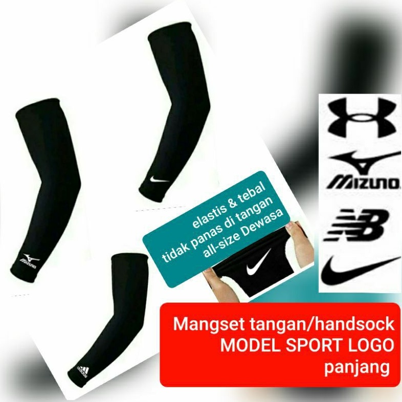 Mangset tangan model sport/Handsock  sarung lengan logo