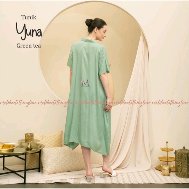 TUNIK YUNA FULL KANCING SAKU SAMPING // TUNIK WANITA TERBARU // TUNIK JUMBO WANITA // TUNIK WANITA P