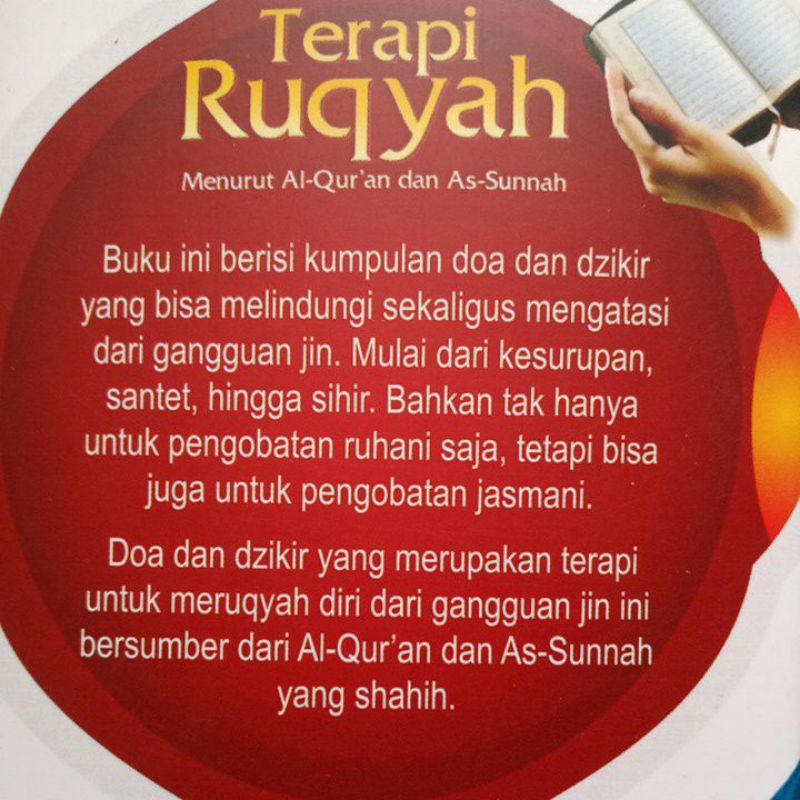 Saku/Buku Terapi Ruqyah Menurut Alquran &amp; Assunah