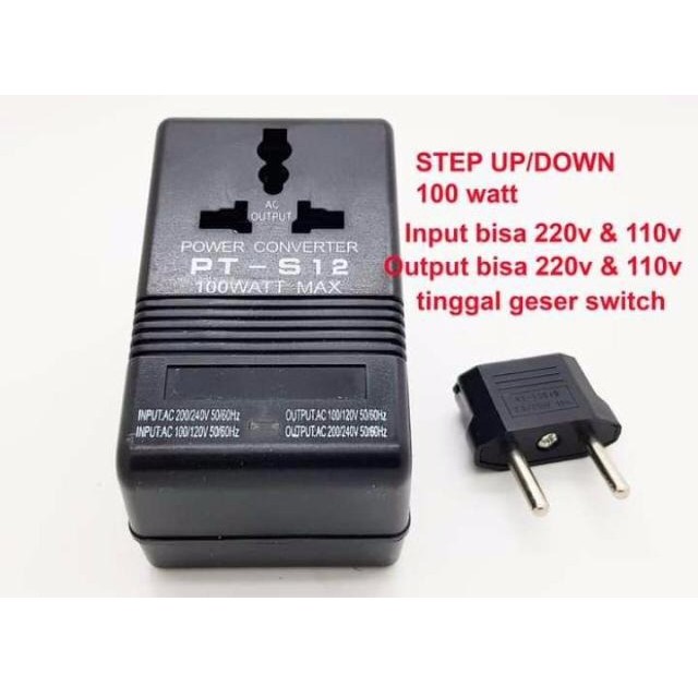 Penurun Penaik Tegangan Konverter Alat Menaikan Menurunkan Listrik Voltase Step Down 100watt Shopee Indonesia