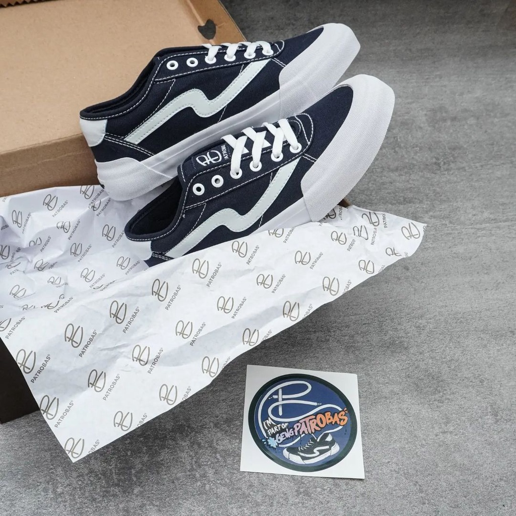 PATROBAS New Ivan Low Navy Original Sepatu Sneakers Casual Pria Wanita