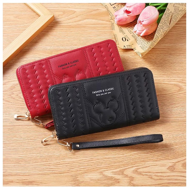 Dompet Wanita Dompet panjang wanita bordir Mickey bisa cod 2022 dompet wanita terbaru