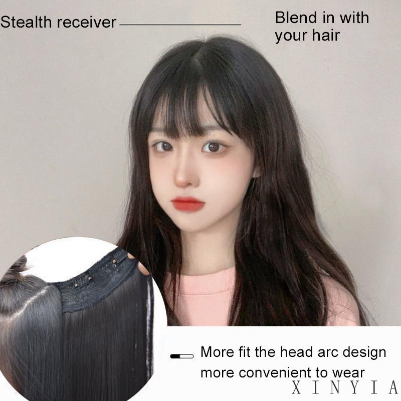 Wig Rambut Panjang Keriting Gelombang Besar Bentuk U Model One Piece Untuk Wanita