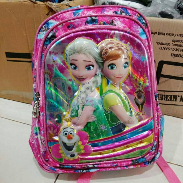 Tas Ransel Sekolah Anak lampu Karakter Frozen Kuda Poni Tk dan Sd