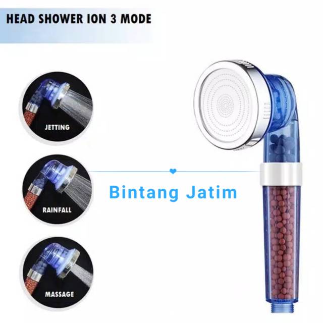 Kepala Shower Filter Aerator 4in1 Mineral Ion Pressure Shower Head