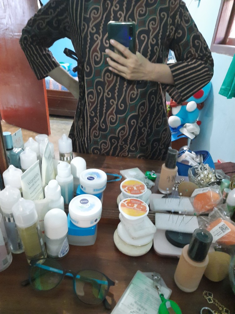 Batik Tunik Shibori Jumputan Terbaru Size S-3l / Hrb026 Yelbor Navbor / Biru Putih / Tunik Batik