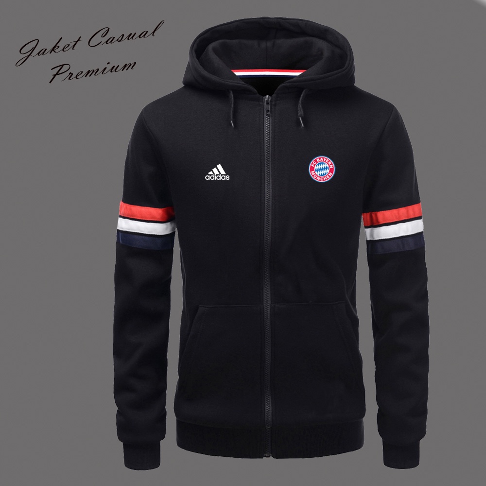 Sweater Hoodie Kupluk Distro Pria Wanita Logo Bayern Munchen Katun FLEECE Original /Jaket Sweter Swi