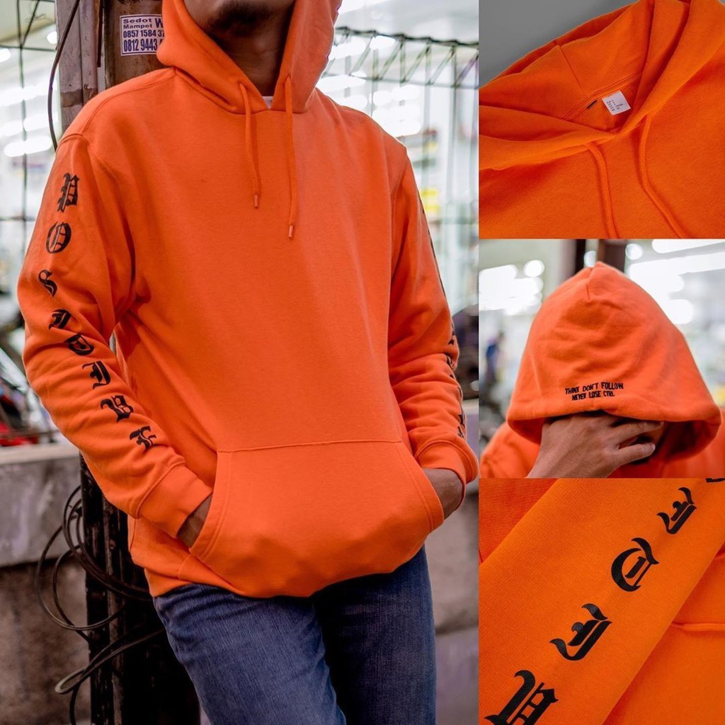 hoodie orange h&m