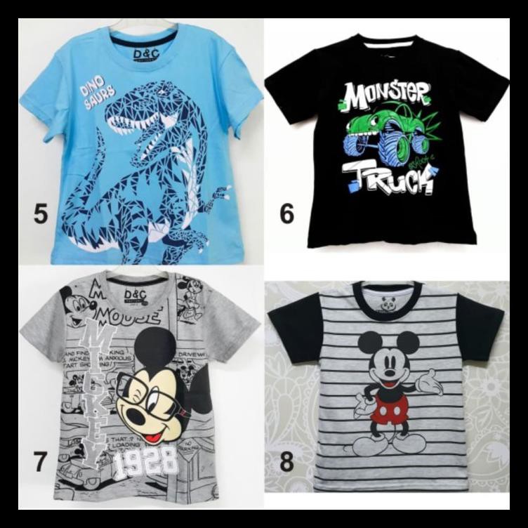Kaos Anak Laki - Laki Karakter Dan Oshkosh Size 1-6 Tahun Terlengkap