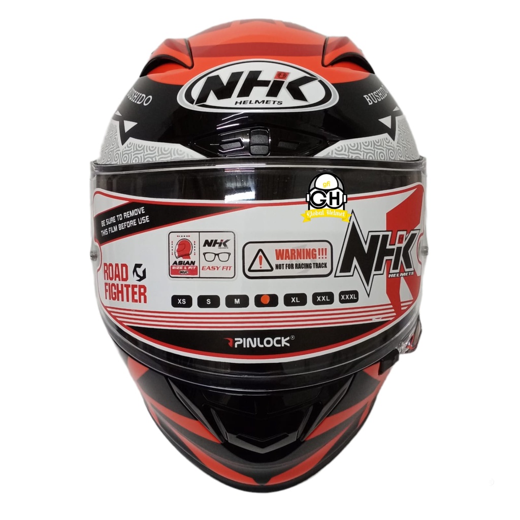 HELM NHK GP R TECH STREET MIHAIL BLACK GLOSSY GP-R FULL FACE