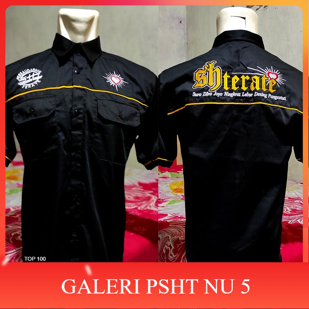 ATRIBUT PSHT- KEMEJA PSHT BORDIR-KEMEJA PSHT LENGAN PENDEK-KEMEJA PSHT TERBARU-HEM PSHT BORDIR-HEM T