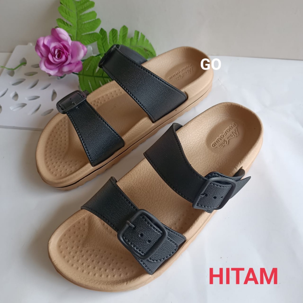 gof NEW ERA LB E 90213 &amp; LB E 90212 Sandal Karet Wanita Terbaru Sendal Karet Selop Ban Dua