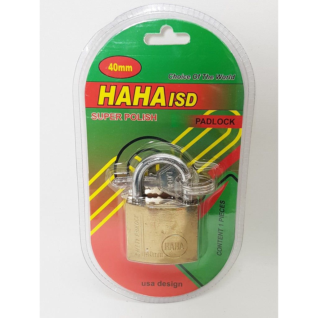 Gembok HAHA Per 40 mm leher pendek / padlock