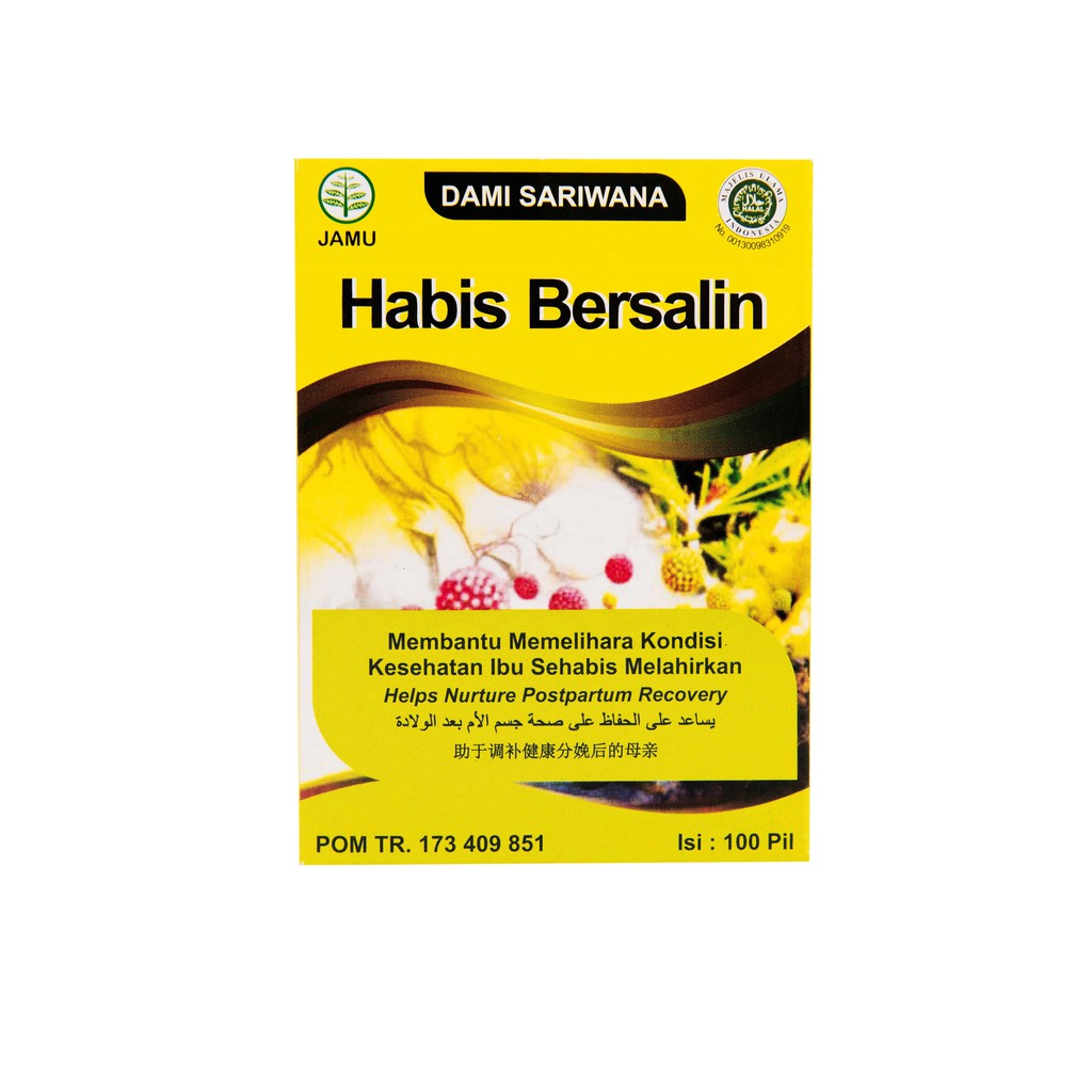 Jamu Herbal HABIS BERSALIN 100 Pil Memelihara Kesehatan Rahim & Melancarkan ASI [TWINPACK]-2