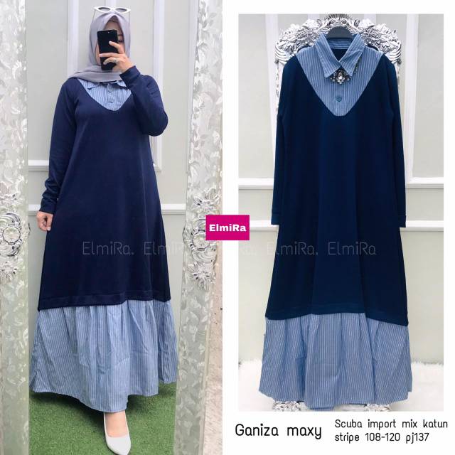 Dress Ganiza maxy elmira gamis muslim